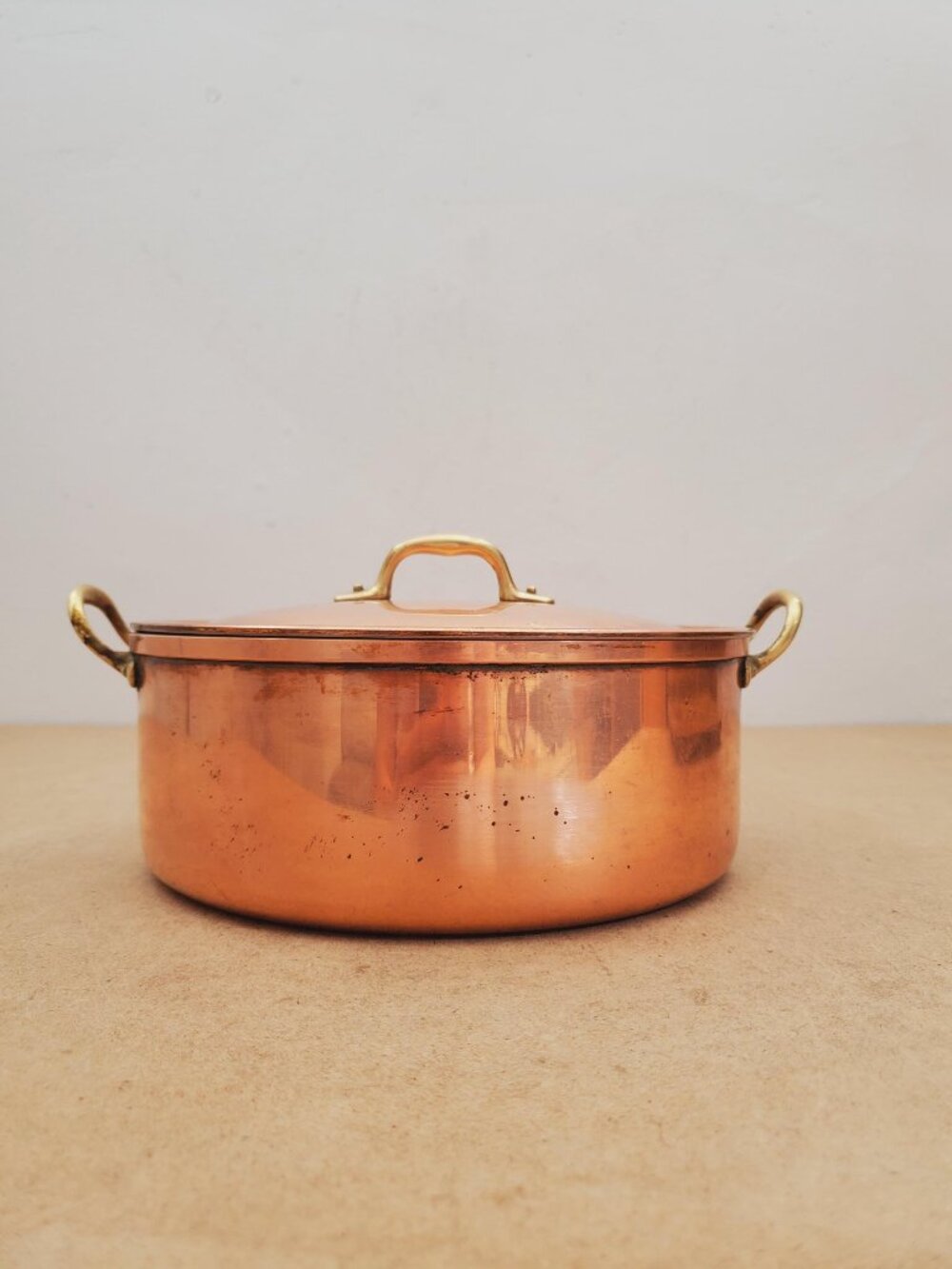 Handmade Copper Pot. Brass Handled Copper Pot- Special Gift